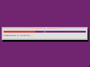 ubuntu server installazione in corso