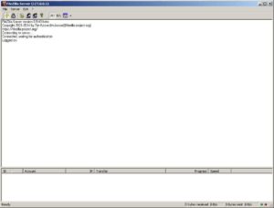 interfaccia admin di filezilla