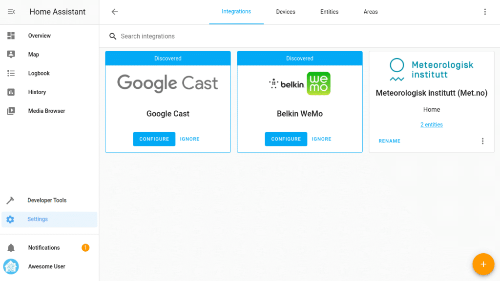 home assistant integrazioni